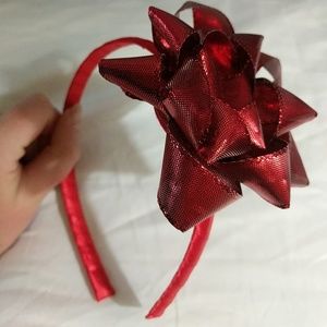 Red bow headband